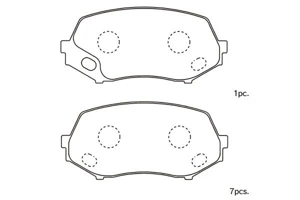 BP-5557 KAVO PARTS Комплект тормозных колодок, дисковый тормоз (фото 1)