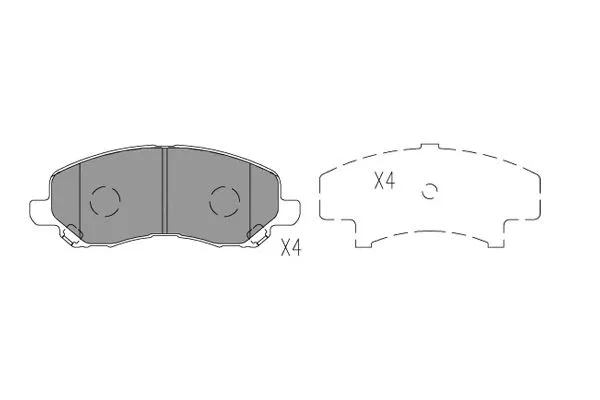 BP-5567 KAVO PARTS Комплект тормозных колодок, дисковый тормоз (фото 1)