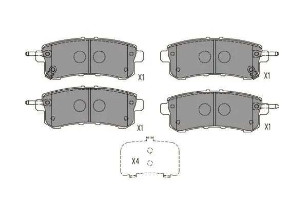 BP-6628 KAVO PARTS Комплект тормозных колодок, дисковый тормоз (фото 1)