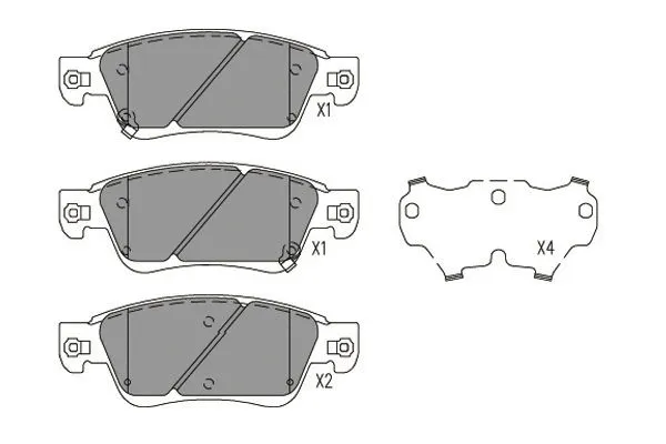 BP-6633 KAVO PARTS Комплект тормозных колодок, дисковый тормоз (фото 1)