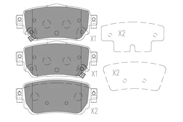 BP-6634 KAVO PARTS Комплект тормозных колодок, дисковый тормоз (фото 1)