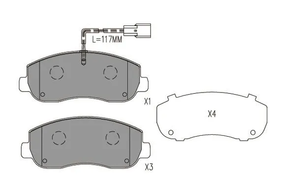 BP-6635 KAVO PARTS Комплект тормозных колодок, дисковый тормоз (фото 1)