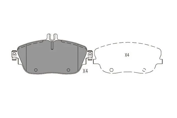 BP-6638 KAVO PARTS Комплект тормозных колодок, дисковый тормоз (фото 1)