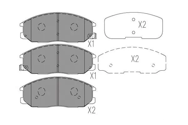 BP-7510 KAVO PARTS Комплект тормозных колодок, дисковый тормоз (фото 1)