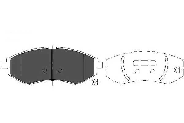 KBP-1003 KAVO PARTS Комплект тормозных колодок, дисковый тормоз (фото 1)