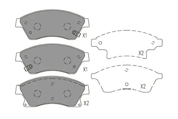 KBP-1016 KAVO PARTS Комплект тормозных колодок, дисковый тормоз (фото 1)