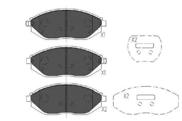 KBP-1017 KAVO PARTS Комплект тормозных колодок, дисковый тормоз (фото 1)