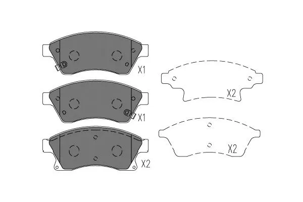 KBP-1018 KAVO PARTS Комплект тормозных колодок, дисковый тормоз (фото 1)