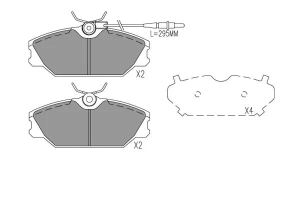 KBP-1022 KAVO PARTS Комплект тормозных колодок, дисковый тормоз (фото 1)