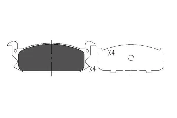 KBP-1503 KAVO PARTS Комплект тормозных колодок, дисковый тормоз (фото 1)