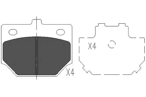 KBP-1509 KAVO PARTS Комплект тормозных колодок, дисковый тормоз (фото 1)