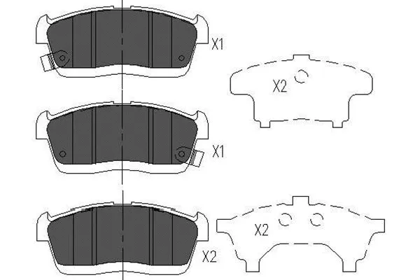 KBP-1515 KAVO PARTS Комплект тормозных колодок, дисковый тормоз (фото 1)