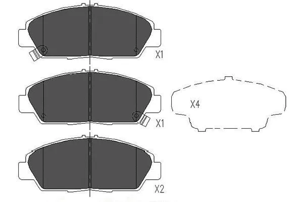 KBP-2005 KAVO PARTS Комплект тормозных колодок, дисковый тормоз (фото 1)