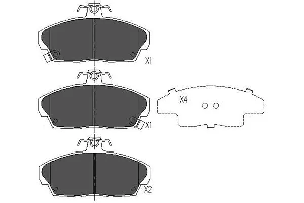 KBP-2006 KAVO PARTS Комплект тормозных колодок, дисковый тормоз (фото 1)