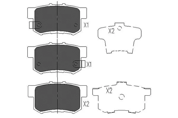 KBP-2008 KAVO PARTS Комплект тормозных колодок, дисковый тормоз (фото 1)