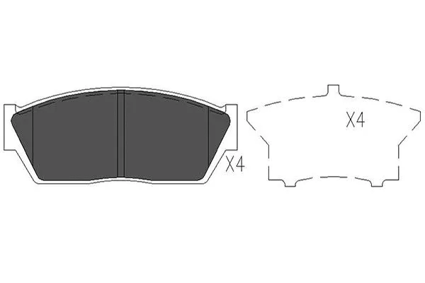 KBP-2017 KAVO PARTS Комплект тормозных колодок, дисковый тормоз (фото 1)