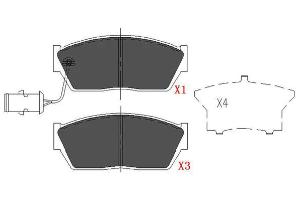 KBP-2018 KAVO PARTS Комплект тормозных колодок, дисковый тормоз (фото 1)