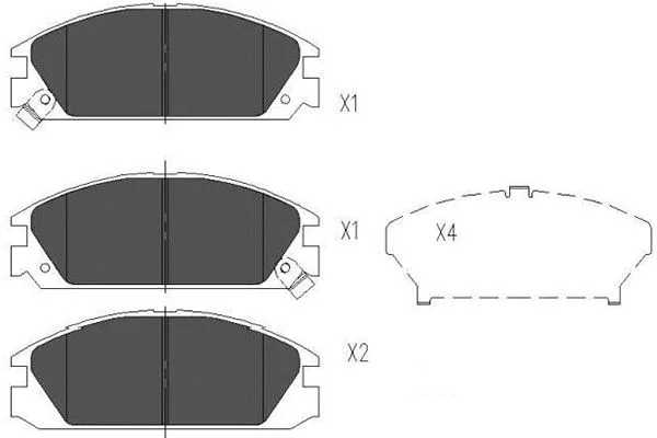 KBP-2020 KAVO PARTS Комплект тормозных колодок, дисковый тормоз (фото 1)