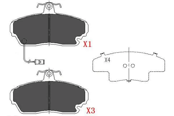 KBP-2021 KAVO PARTS Комплект тормозных колодок, дисковый тормоз (фото 1)