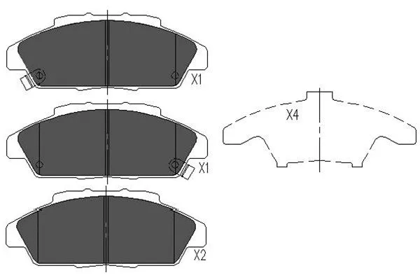 KBP-2025 KAVO PARTS Комплект тормозных колодок, дисковый тормоз (фото 1)