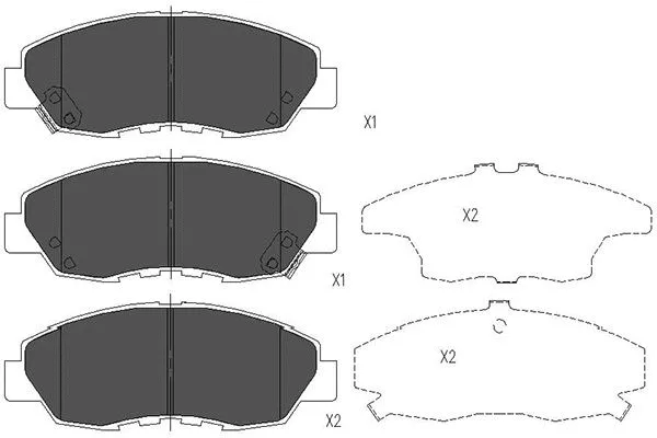 KBP-2026 KAVO PARTS Комплект тормозных колодок, дисковый тормоз (фото 1)