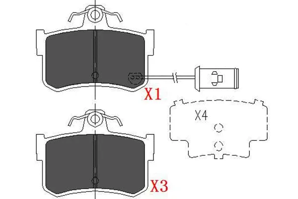 KBP-2028 KAVO PARTS Комплект тормозных колодок, дисковый тормоз (фото 1)