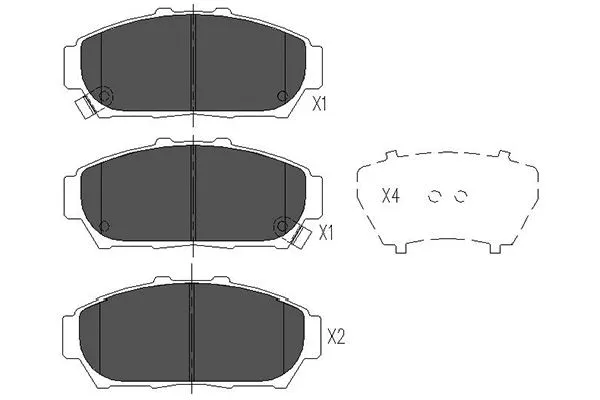 KBP-2030 KAVO PARTS Комплект тормозных колодок, дисковый тормоз (фото 1)