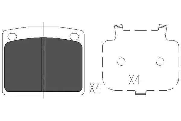 KBP-2038 KAVO PARTS Комплект тормозных колодок, дисковый тормоз (фото 1)