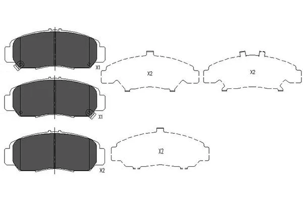 KBP-2047 KAVO PARTS Комплект тормозных колодок, дисковый тормоз (фото 1)