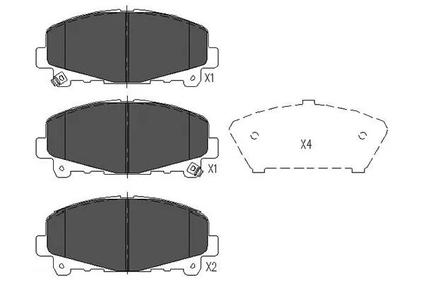 KBP-2050 KAVO PARTS Комплект тормозных колодок, дисковый тормоз (фото 1)