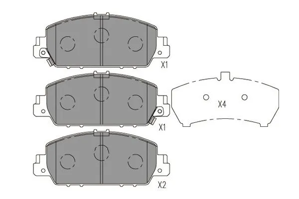 KBP-2058 KAVO PARTS Комплект тормозных колодок, дисковый тормоз (фото 1)