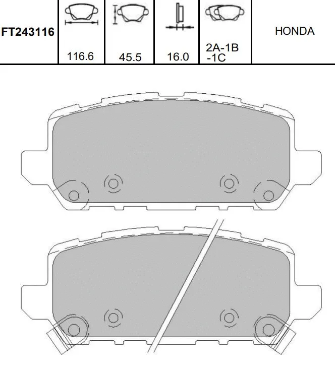 KBP-2065 KAVO PARTS Комплект тормозных колодок, дисковый тормоз (фото 2)