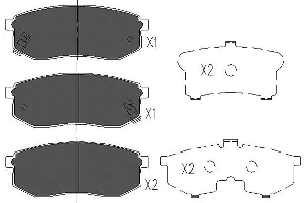 KBP-3013 KAVO PARTS Комплект тормозных колодок, дисковый тормоз (фото 1)