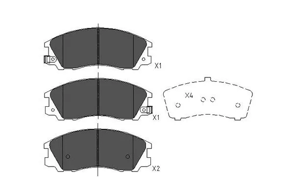 KBP-3016 KAVO PARTS Комплект тормозных колодок, дисковый тормоз (фото 1)