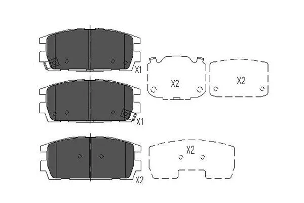 KBP-3017 KAVO PARTS Комплект тормозных колодок, дисковый тормоз (фото 1)