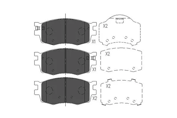 KBP-3022 KAVO PARTS Комплект тормозных колодок, дисковый тормоз (фото 1)