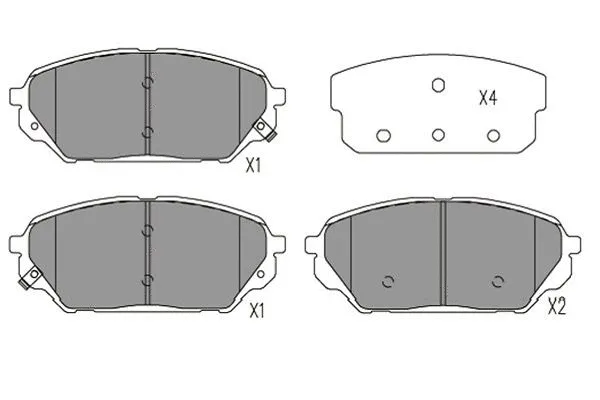 KBP-3039 KAVO PARTS Комплект тормозных колодок, дисковый тормоз (фото 1)