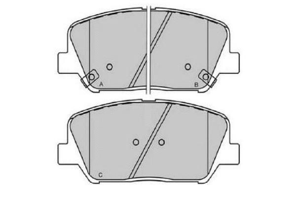 KBP-3060 KAVO PARTS Комплект тормозных колодок, дисковый тормоз (фото 2)