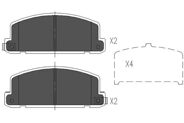 KBP-3506 KAVO PARTS Комплект тормозных колодок, дисковый тормоз (фото 1)