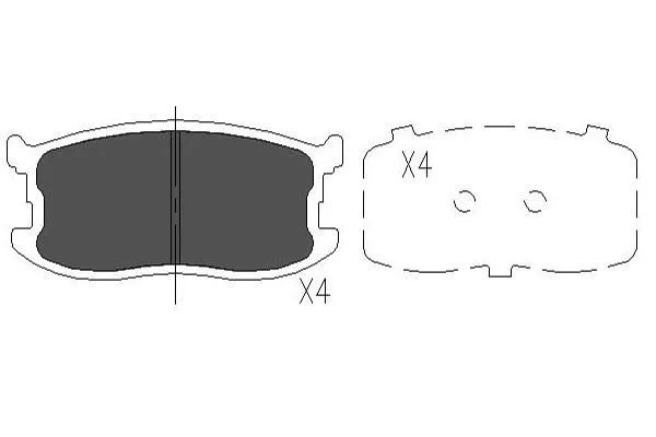 KBP-3507 KAVO PARTS Комплект тормозных колодок, дисковый тормоз (фото 1)