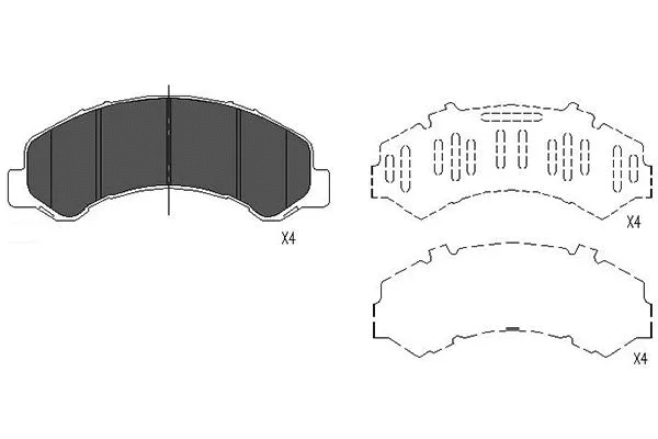 KBP-3511 KAVO PARTS Комплект тормозных колодок, дисковый тормоз (фото 1)