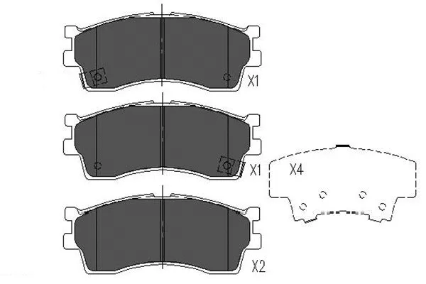 KBP-4002 KAVO PARTS Комплект тормозных колодок, дисковый тормоз (фото 1)