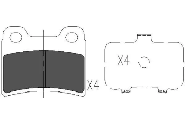 KBP-4011 KAVO PARTS Комплект тормозных колодок, дисковый тормоз (фото 1)