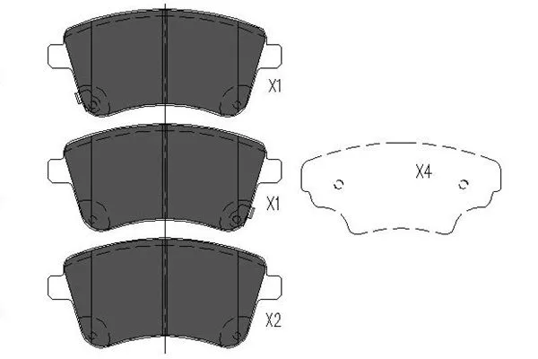 KBP-4028 KAVO PARTS Комплект тормозных колодок, дисковый тормоз (фото 1)