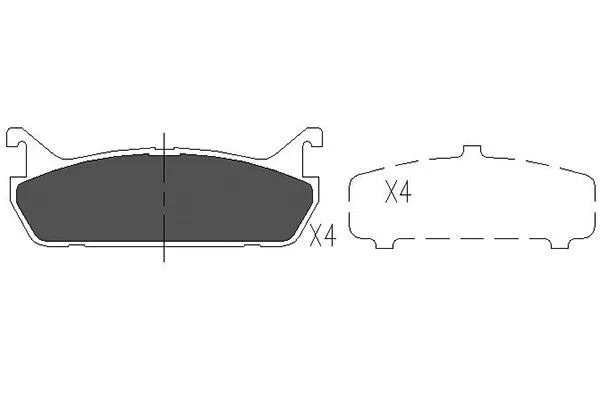 KBP-4507 KAVO PARTS Комплект тормозных колодок, дисковый тормоз (фото 1)