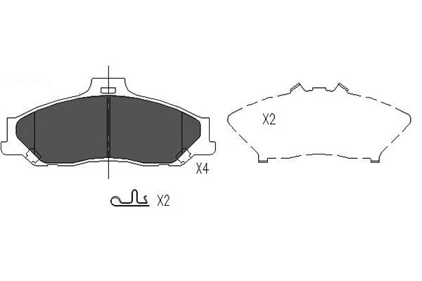 KBP-4510 KAVO PARTS Комплект тормозных колодок, дисковый тормоз (фото 1)