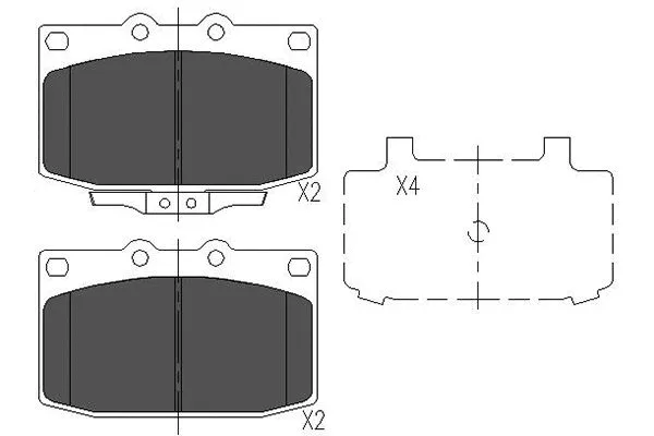 KBP-4518 KAVO PARTS Комплект тормозных колодок, дисковый тормоз (фото 1)