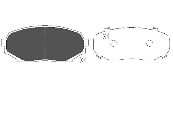 KBP-4521 KAVO PARTS Комплект тормозных колодок, дисковый тормоз (фото 1)