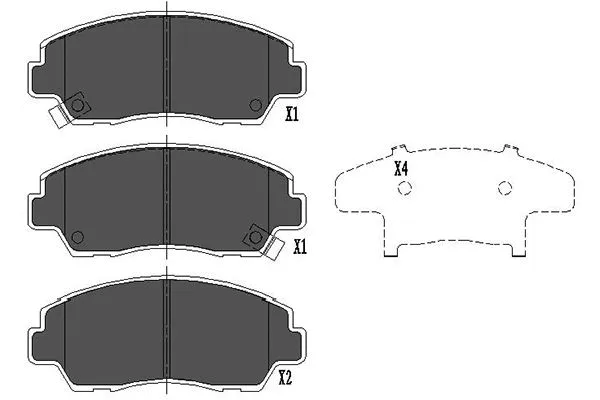 KBP-4522 KAVO PARTS Комплект тормозных колодок, дисковый тормоз (фото 1)