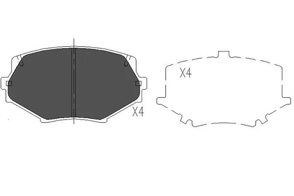 KBP-4527 KAVO PARTS Комплект тормозных колодок, дисковый тормоз (фото 1)